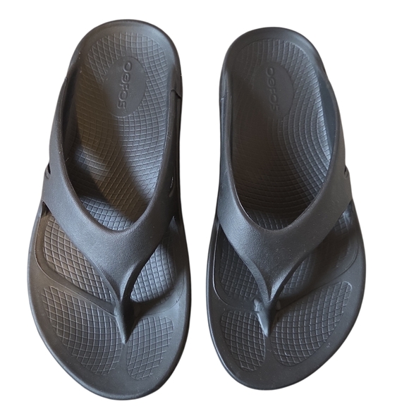 OOFOS Ooriginal Black Recovery Sandals 7 - Picture 5 of 12